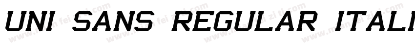uni sans regular italic字体转换